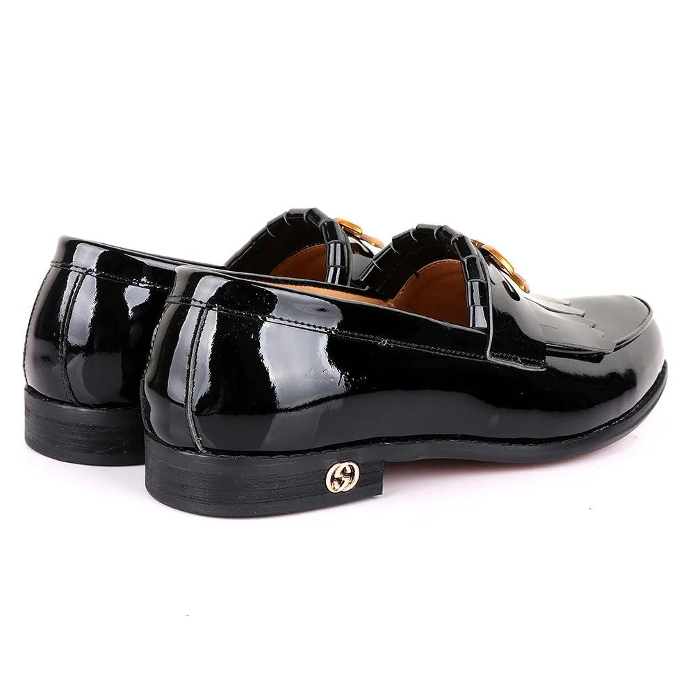 GC Luxury Crown Lashes Black Wetlips Leather Shoes