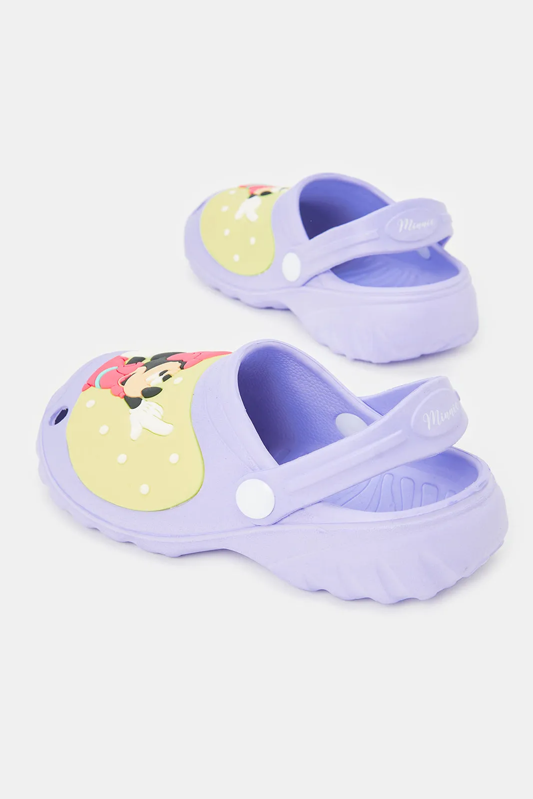 Girls Lilac Minnie Mouse Clogs