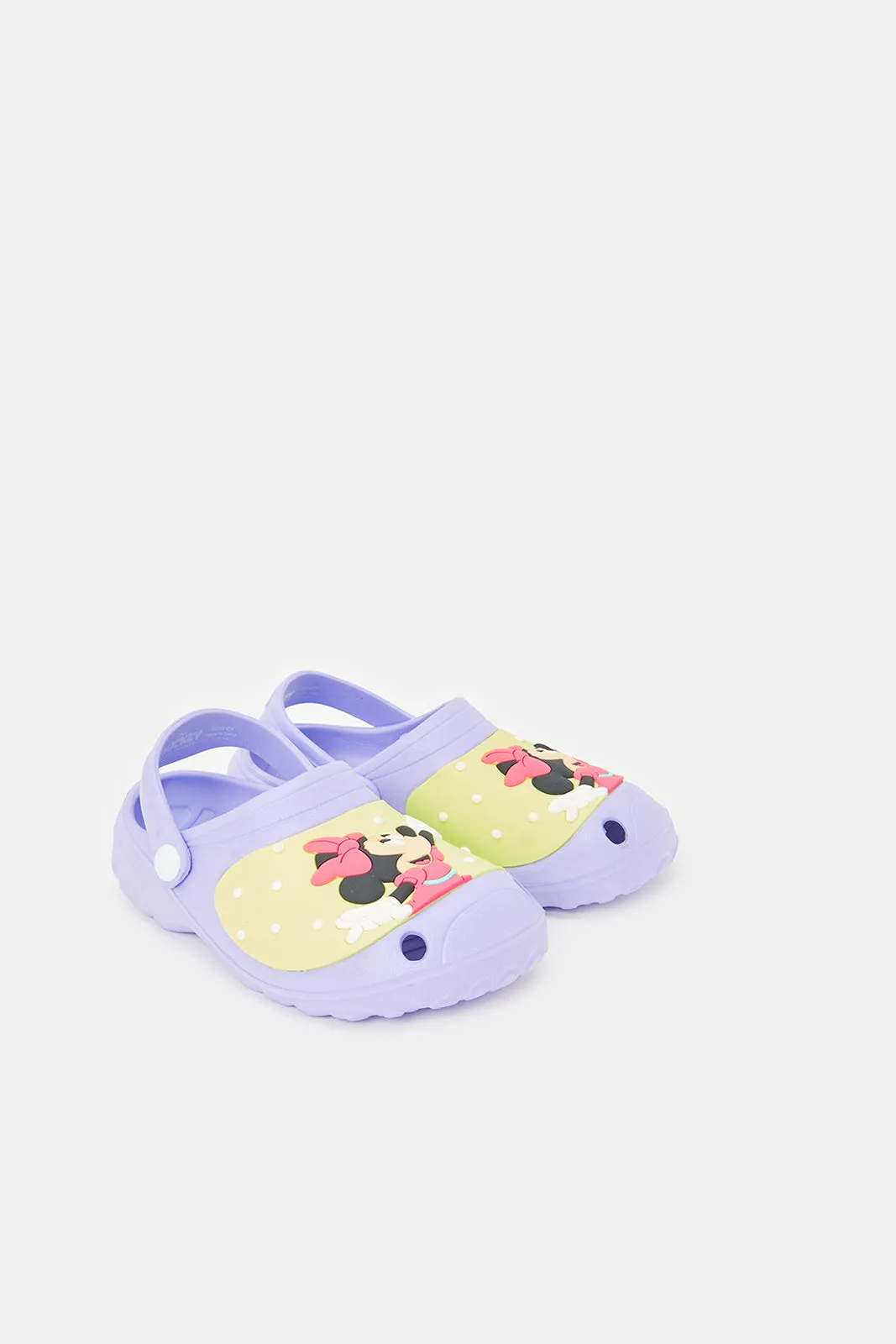 Girls Lilac Minnie Mouse Clogs