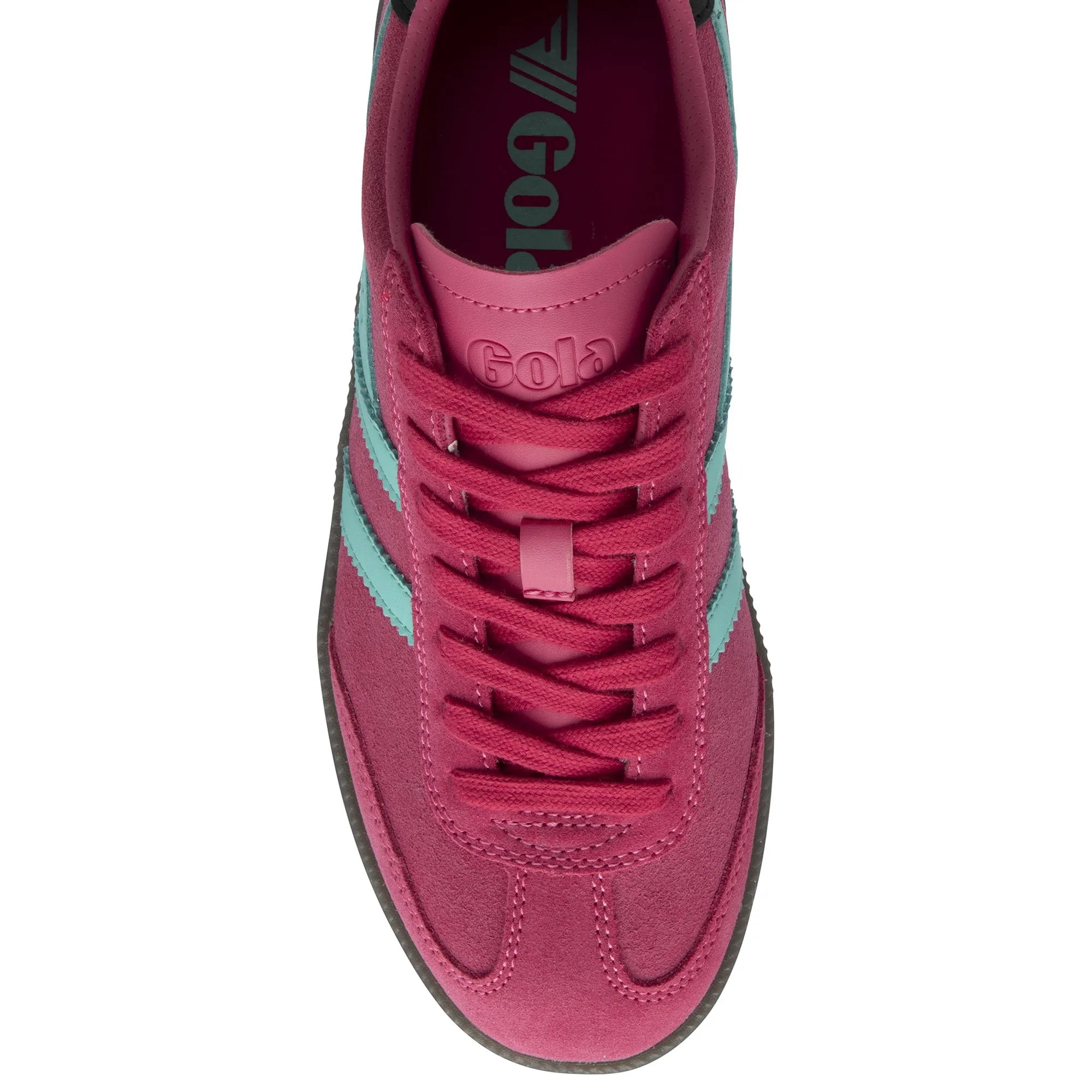 Gola Viper Ladies Fuchsia/Sea Mist/Black/Dk.Gum Suede Lace Up Trainers