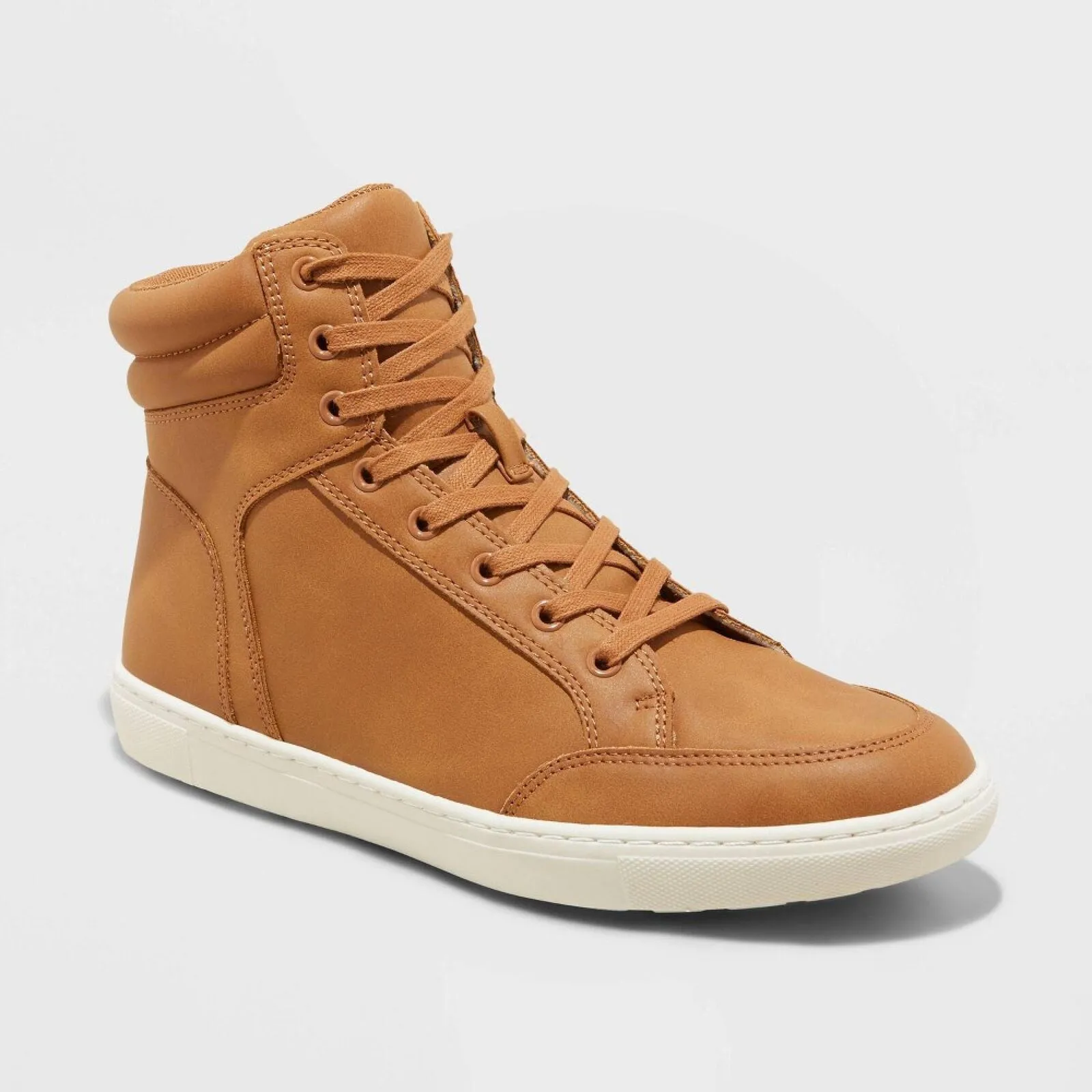 Goodfellow & Co Men's Travis High Top Sneaker 88082943 Cognac Brown 10 1/2