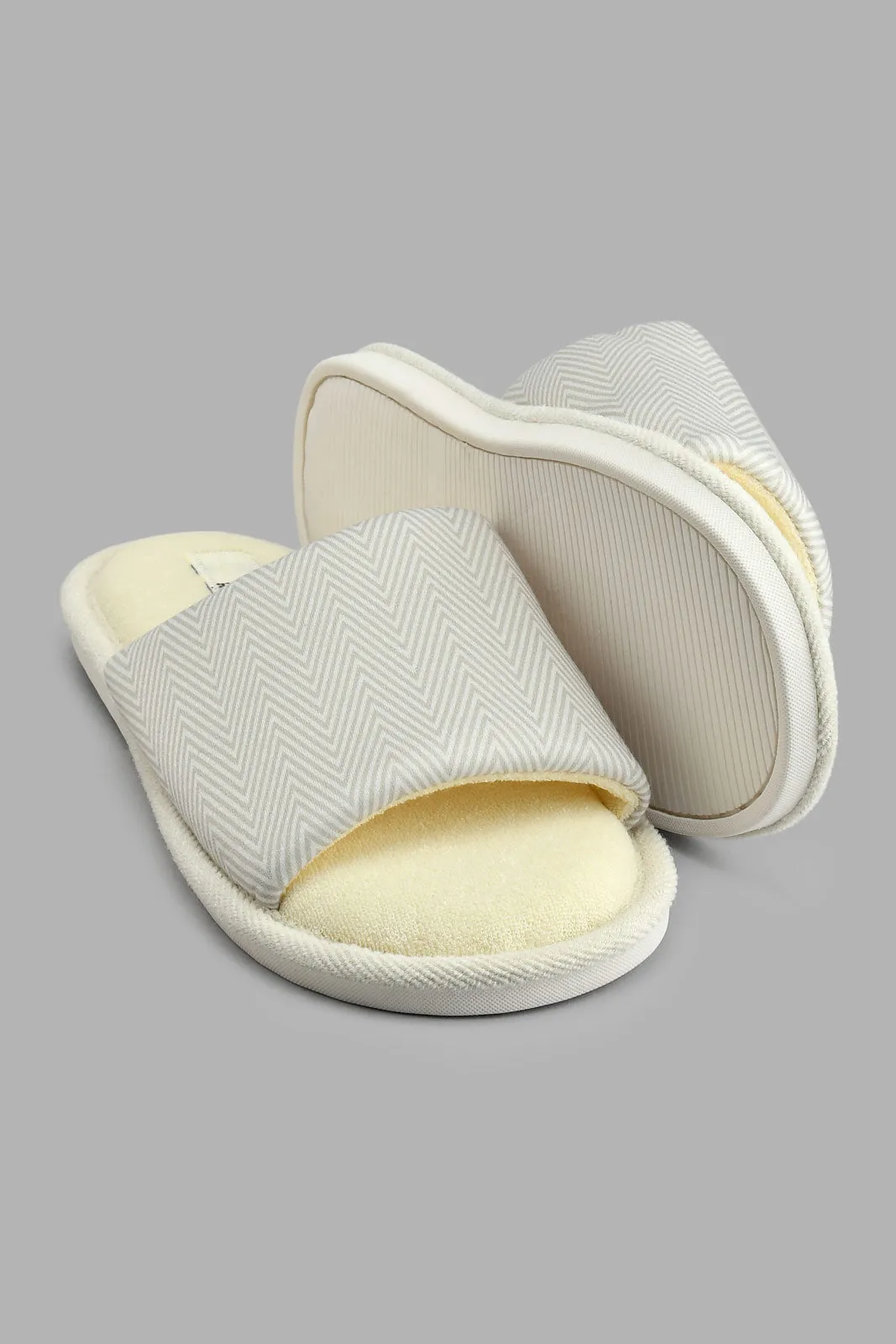 Grey Textured Slipper