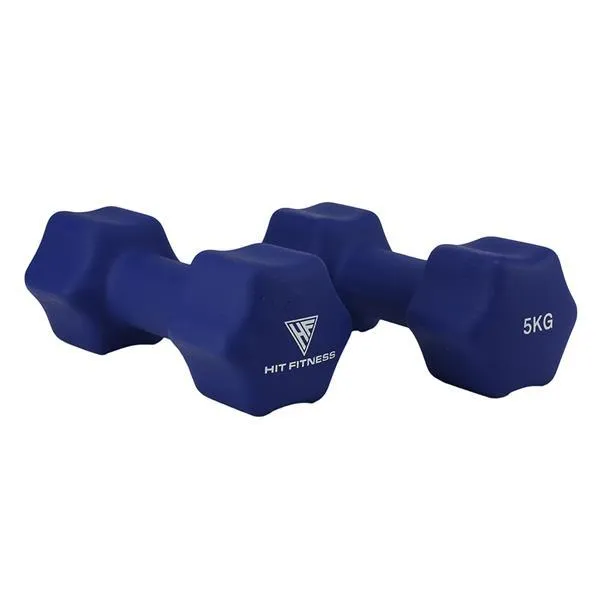 Hit Fitness Neoprene Studio Dumbbells | 5kg Pair