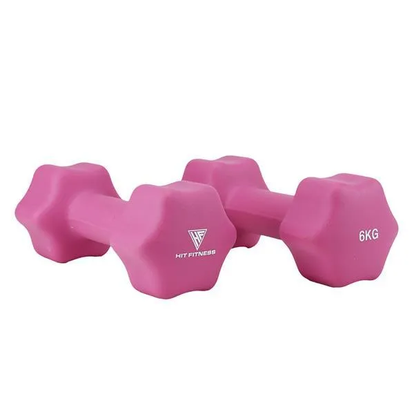 Hit Fitness Neoprene Studio Dumbbells | 6kg Pair