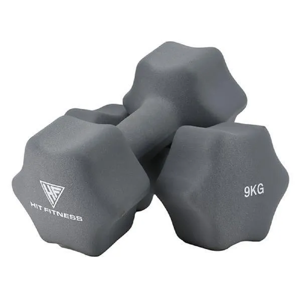 Hit Fitness Neoprene Studio Dumbbells | 9kg Pair