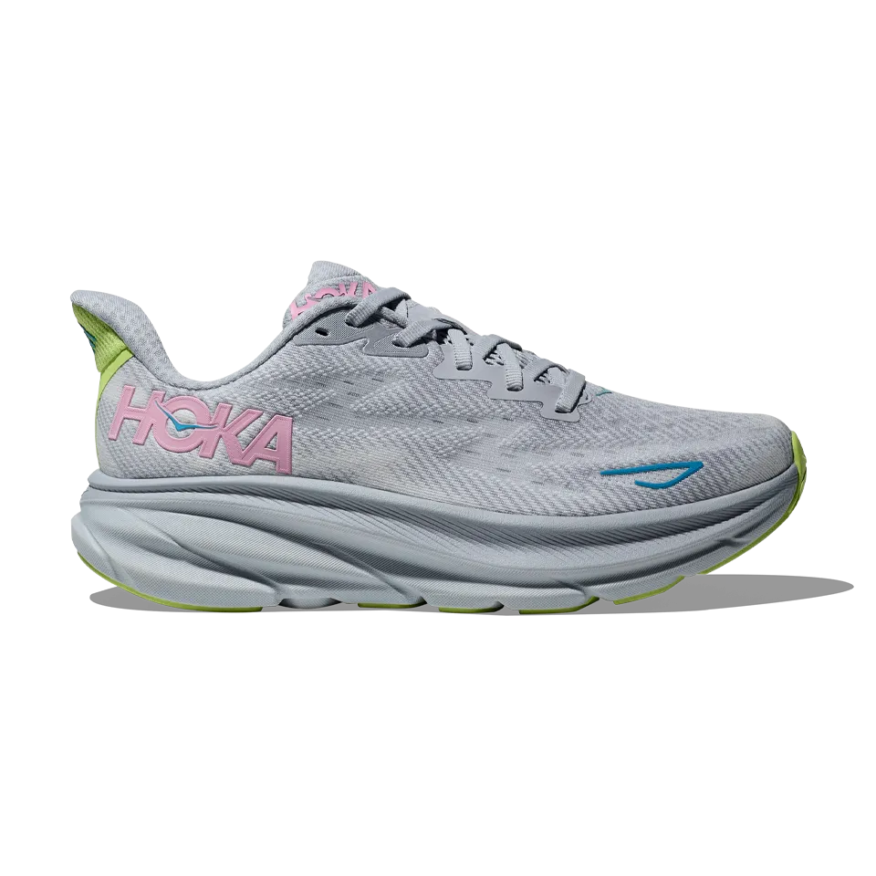 HOKA Women's Clifton 9 Wide Gull/Sea Ice