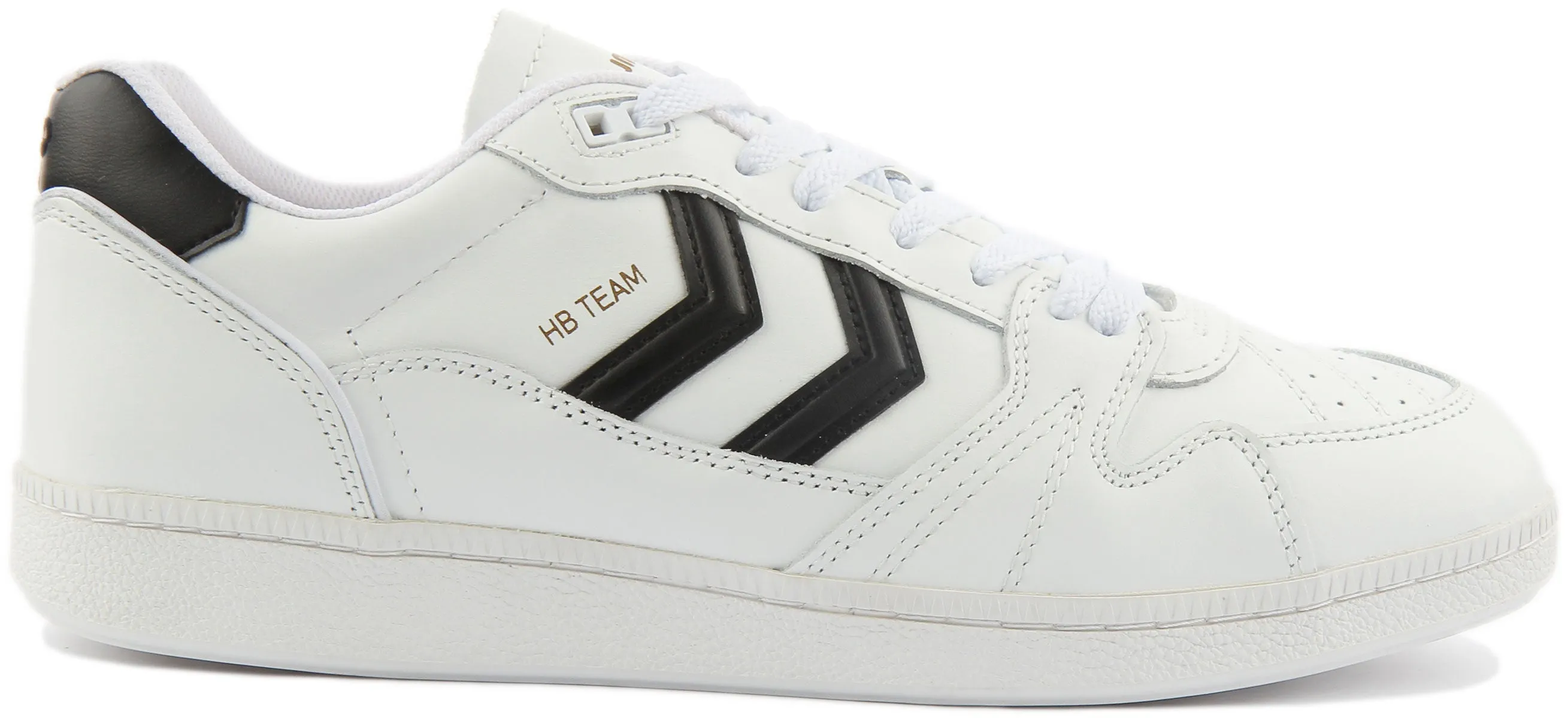 Hummel HB Team Retro Trainers In White Black For Men