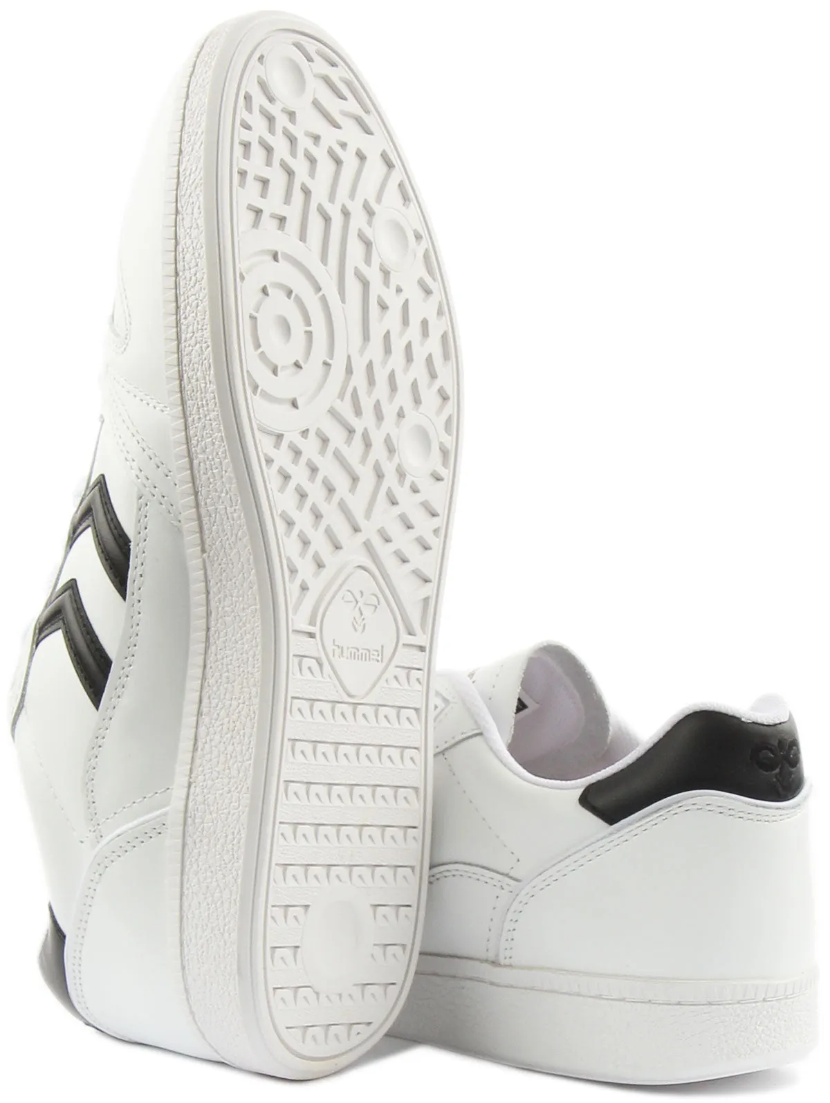 Hummel HB Team Retro Trainers In White Black For Men