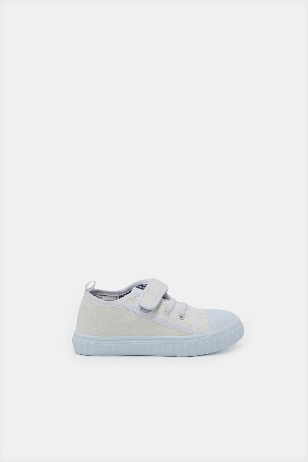 Infant Boys White Velcro Strap Sneakers