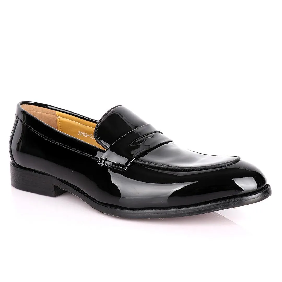 J.M Weston Black Wetlips Luxury Men's Loafers