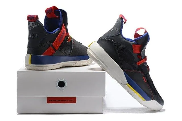 Jordan XXXIII Future of Flight Navy Blue Black Red Men's Basketball Sneakers