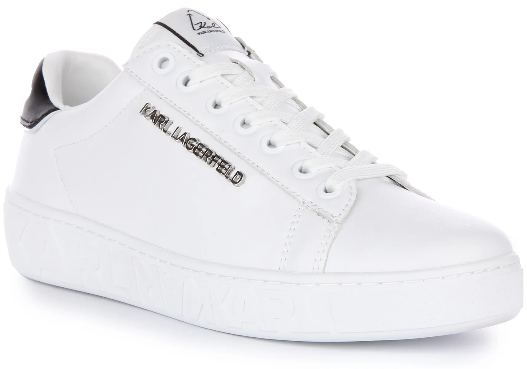 Karl Lagerfeld Kupsole III In White Silver For Women