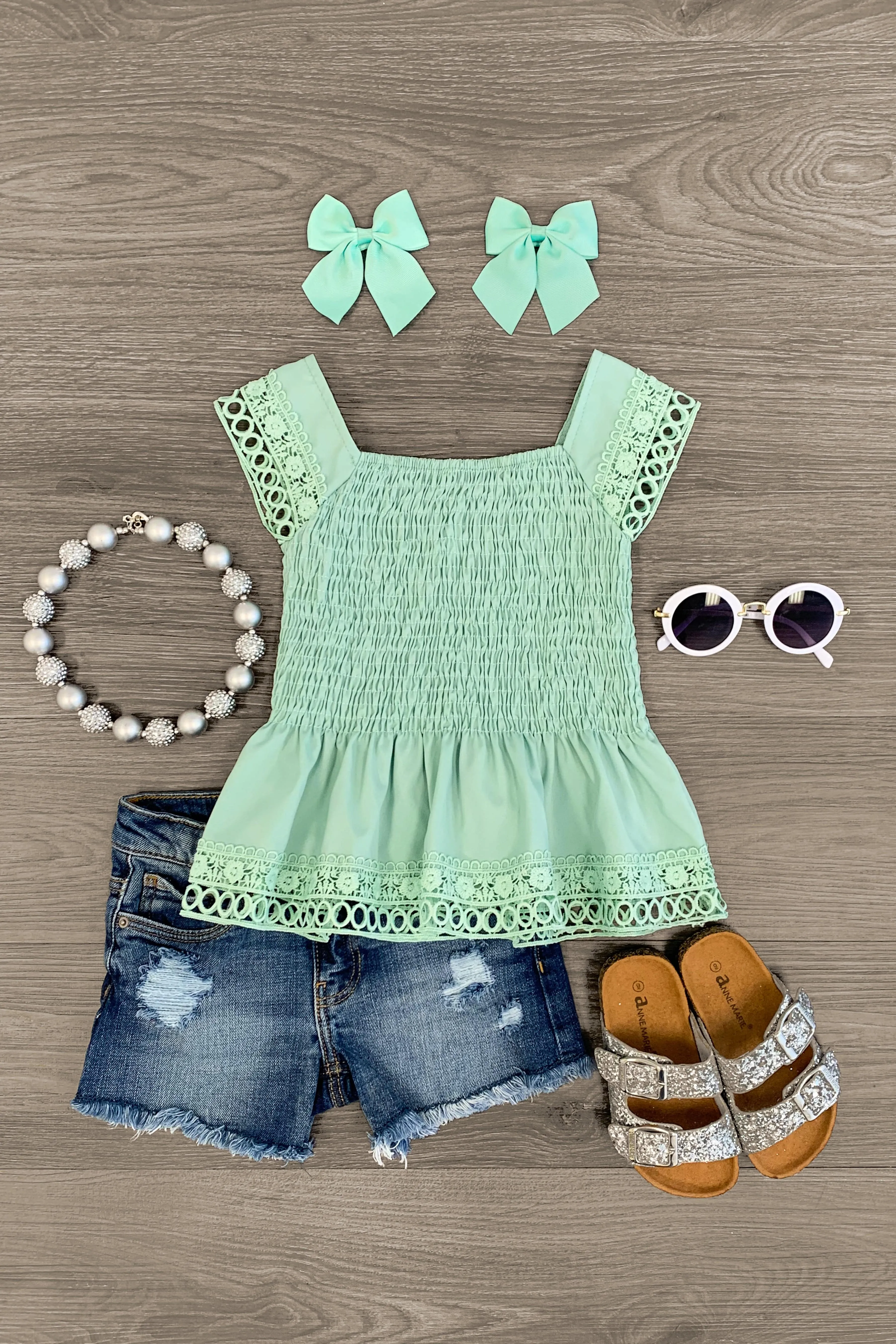 Lace Peplum Top