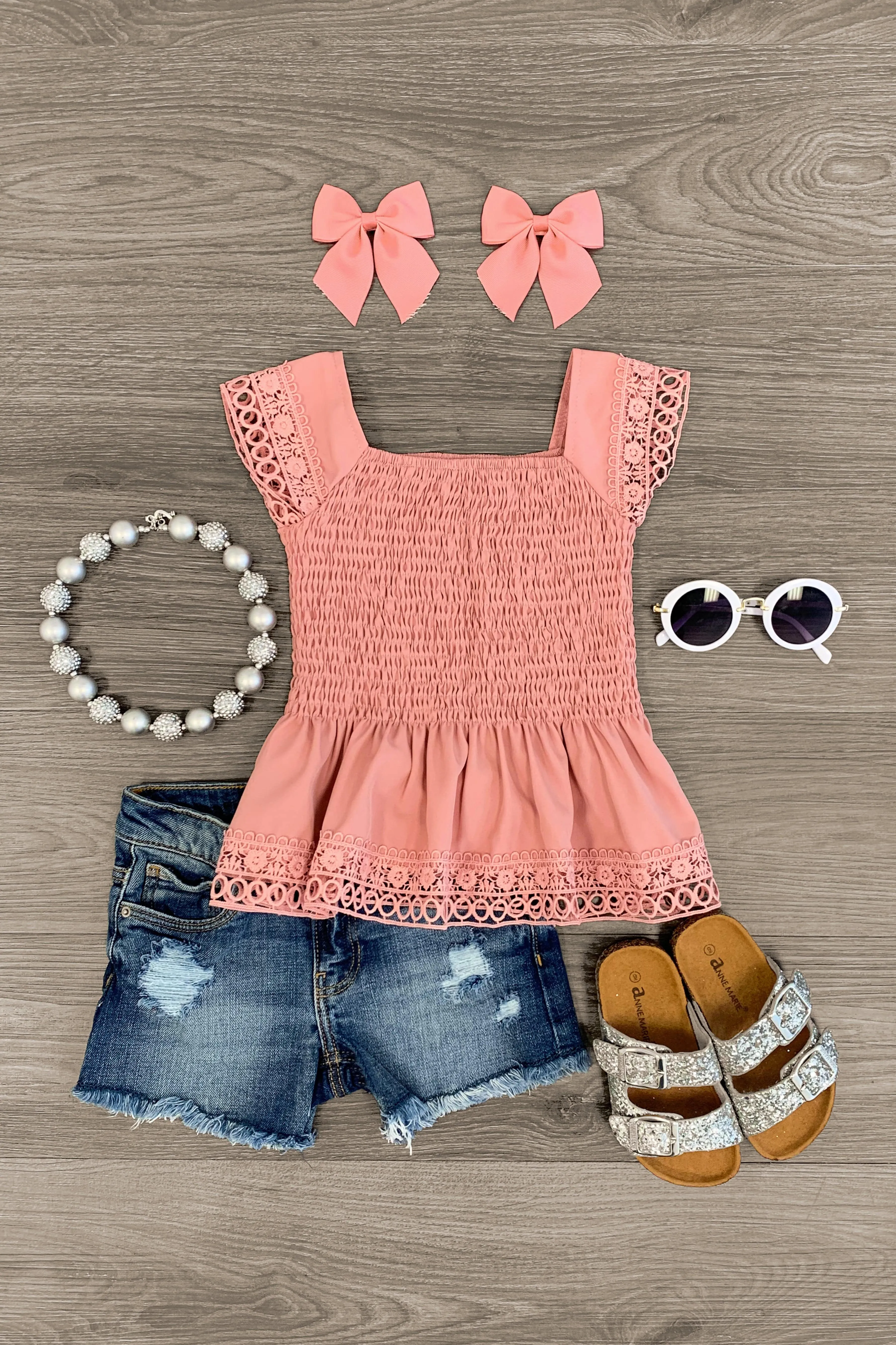 Lace Peplum Top