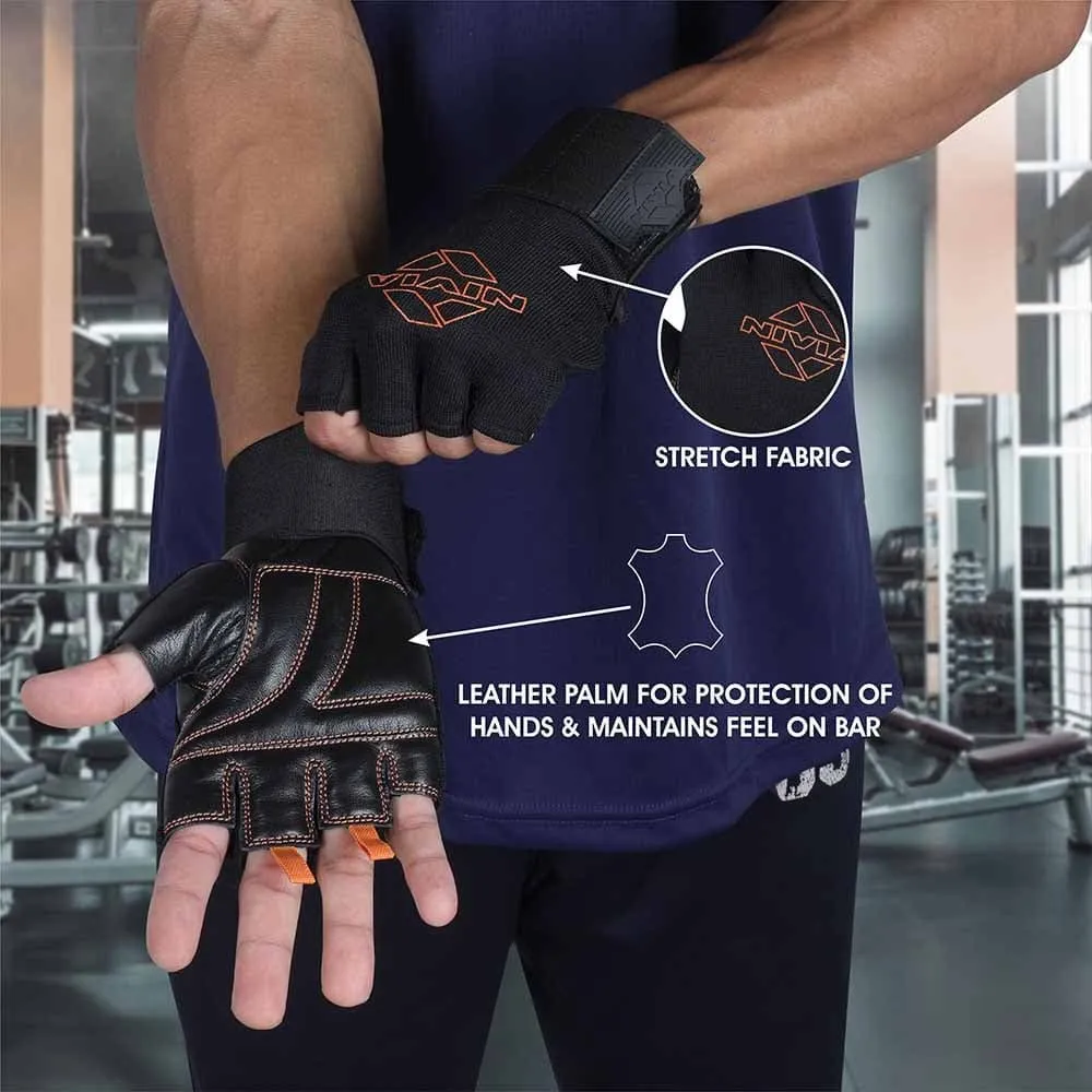 Leather Gym Weight Lifting Gloves