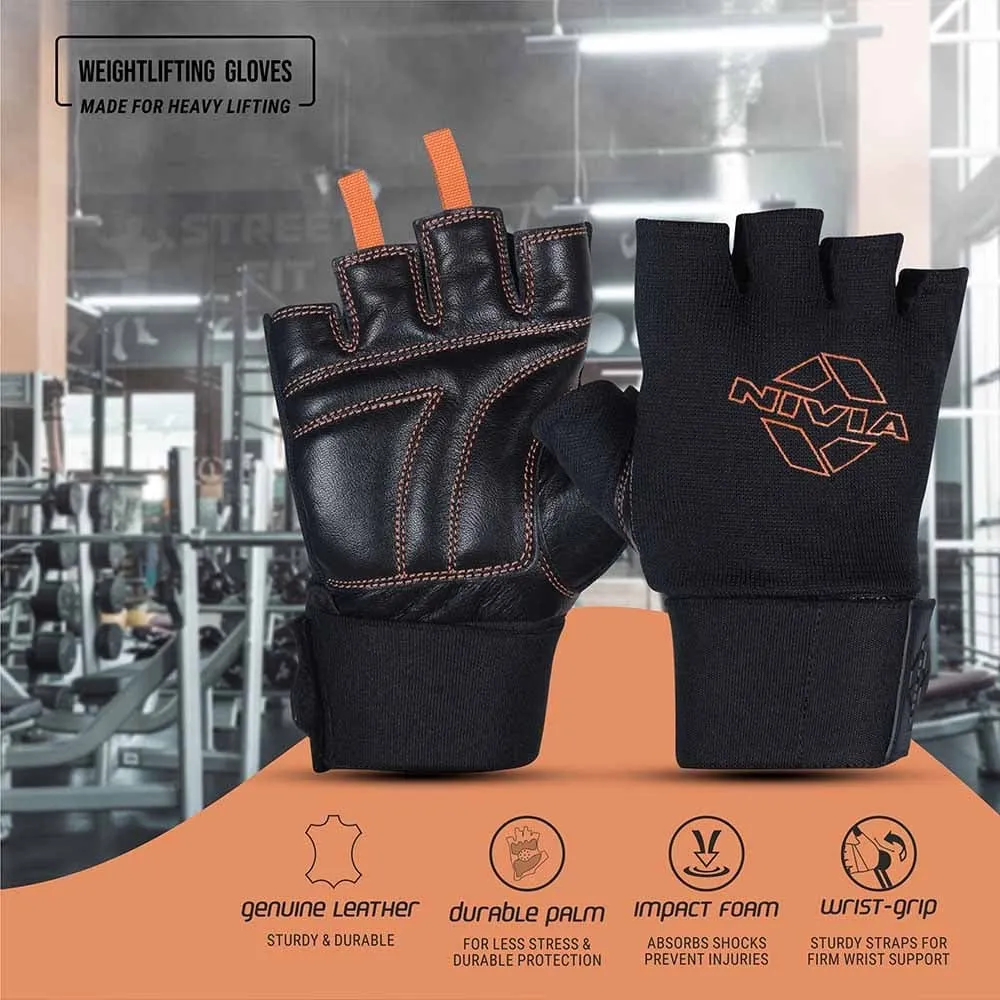 Leather Gym Weight Lifting Gloves