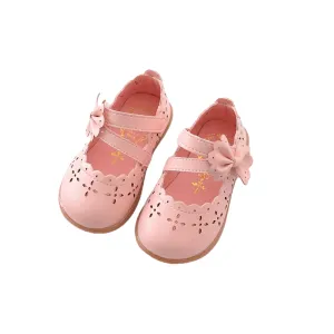 Lovely Breathable Hollow Out Bowtie Princess Shoes For Girls'