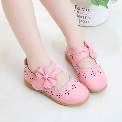 Lovely Breathable Hollow Out Bowtie Princess Shoes For Girls'