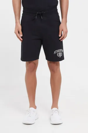 Men Black Lounge Short