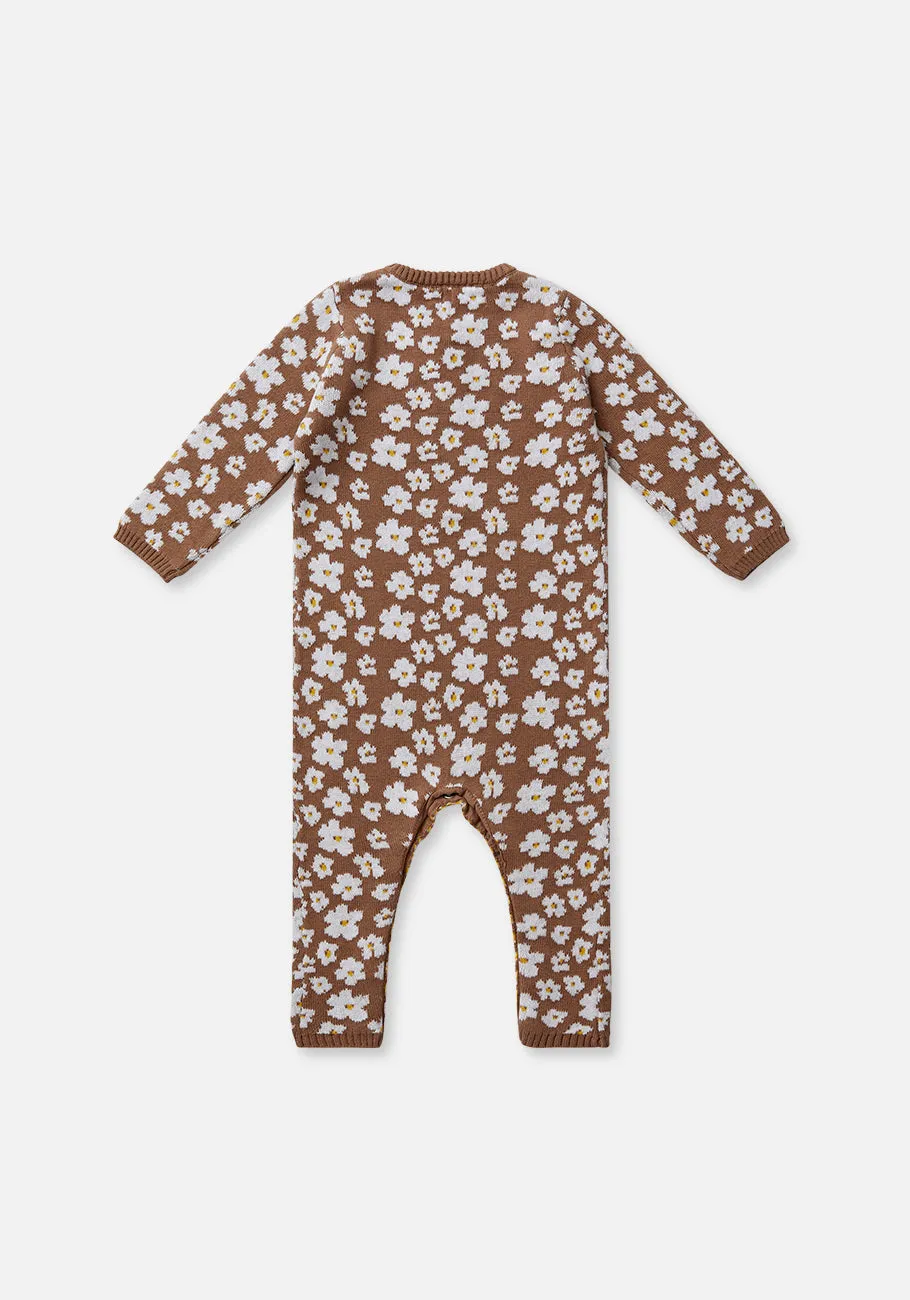 Miann & Co Baby - Long Sleeve Knitted Jumpsuit - Flora