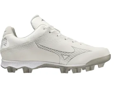 Mizuno Finch Lightrevo TPU Moulded Adult Baseball/Softball Cleat - White/White