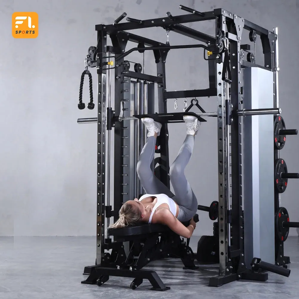 Multifunctional Power Rack Smith Machine and Functional Trainer