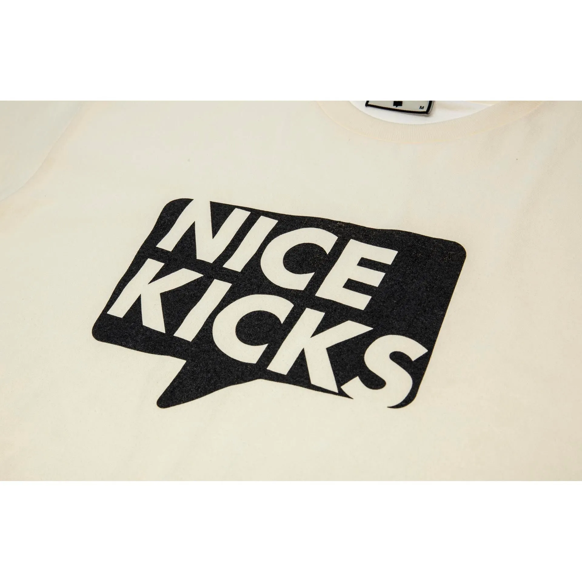 Nice Kicks Talk Box Tee Men's - Cream/Black