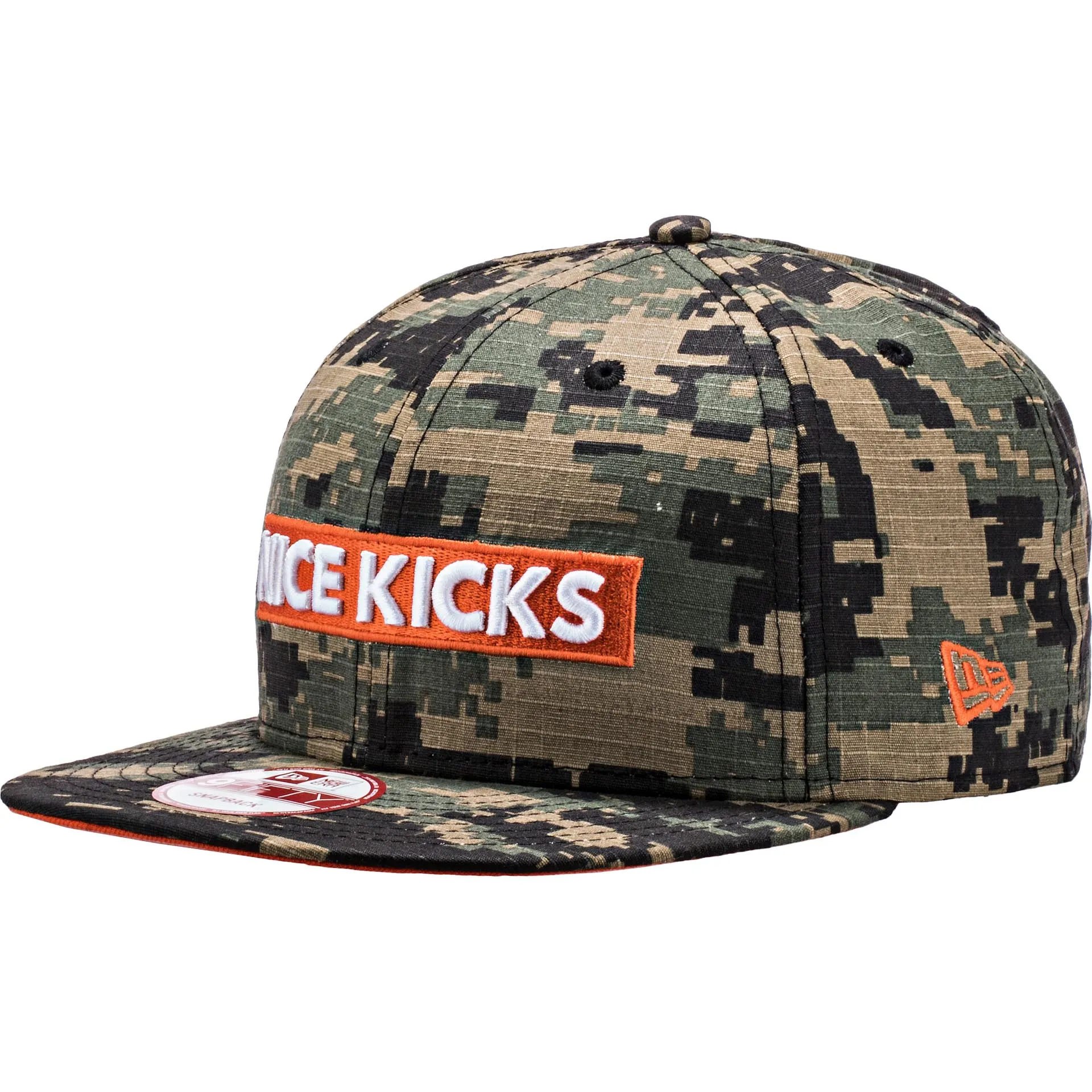 Nice Kicks X New Era Snapback Hat - Digicamo/Orange