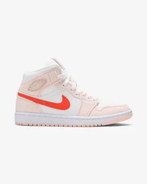 NIKE AIR JORDAN1 MID SAIL ORANGE QUARTZ CORDUROY