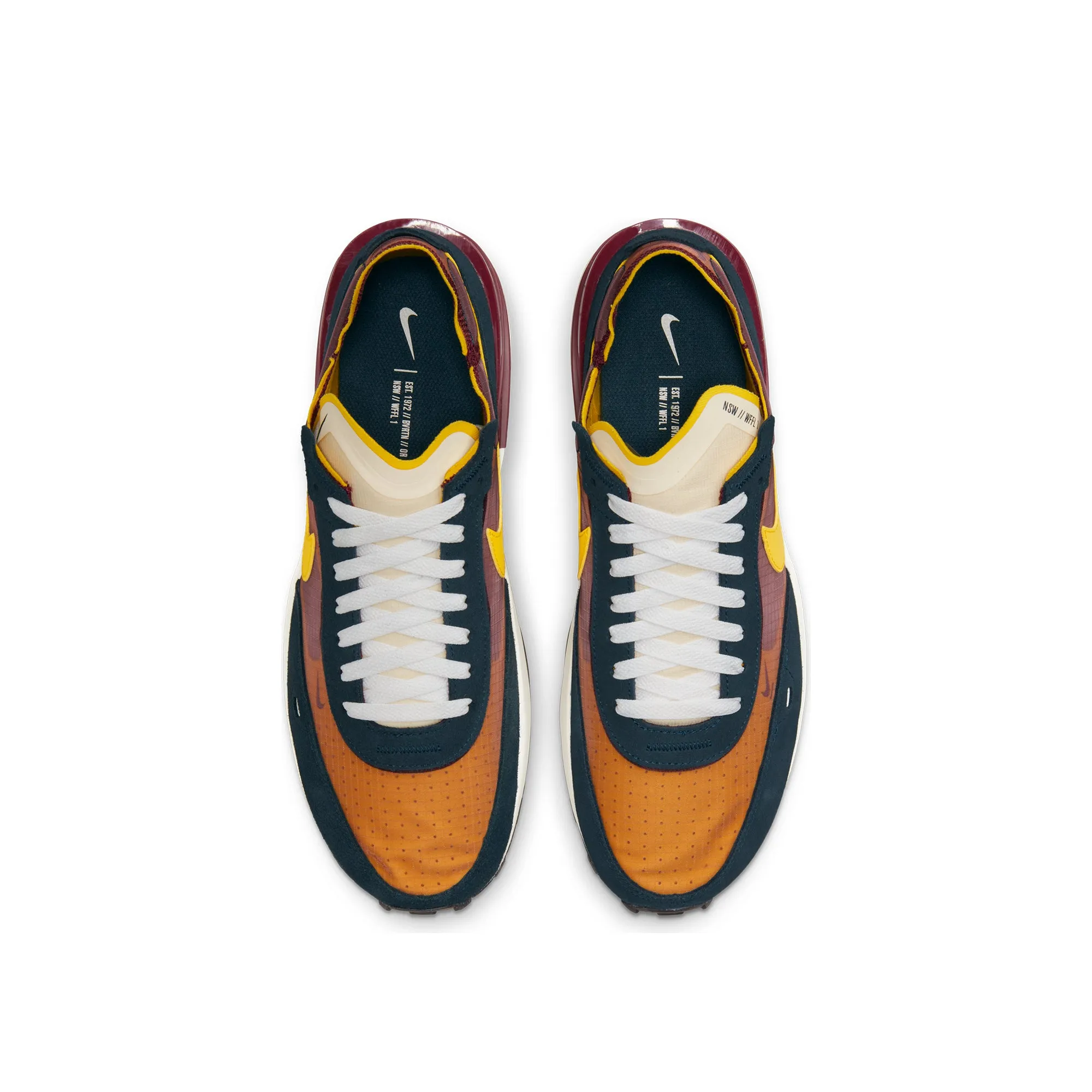 Nike Mens Waffle One SE Shoes 'Dark Beetroot/Yellow Strike'