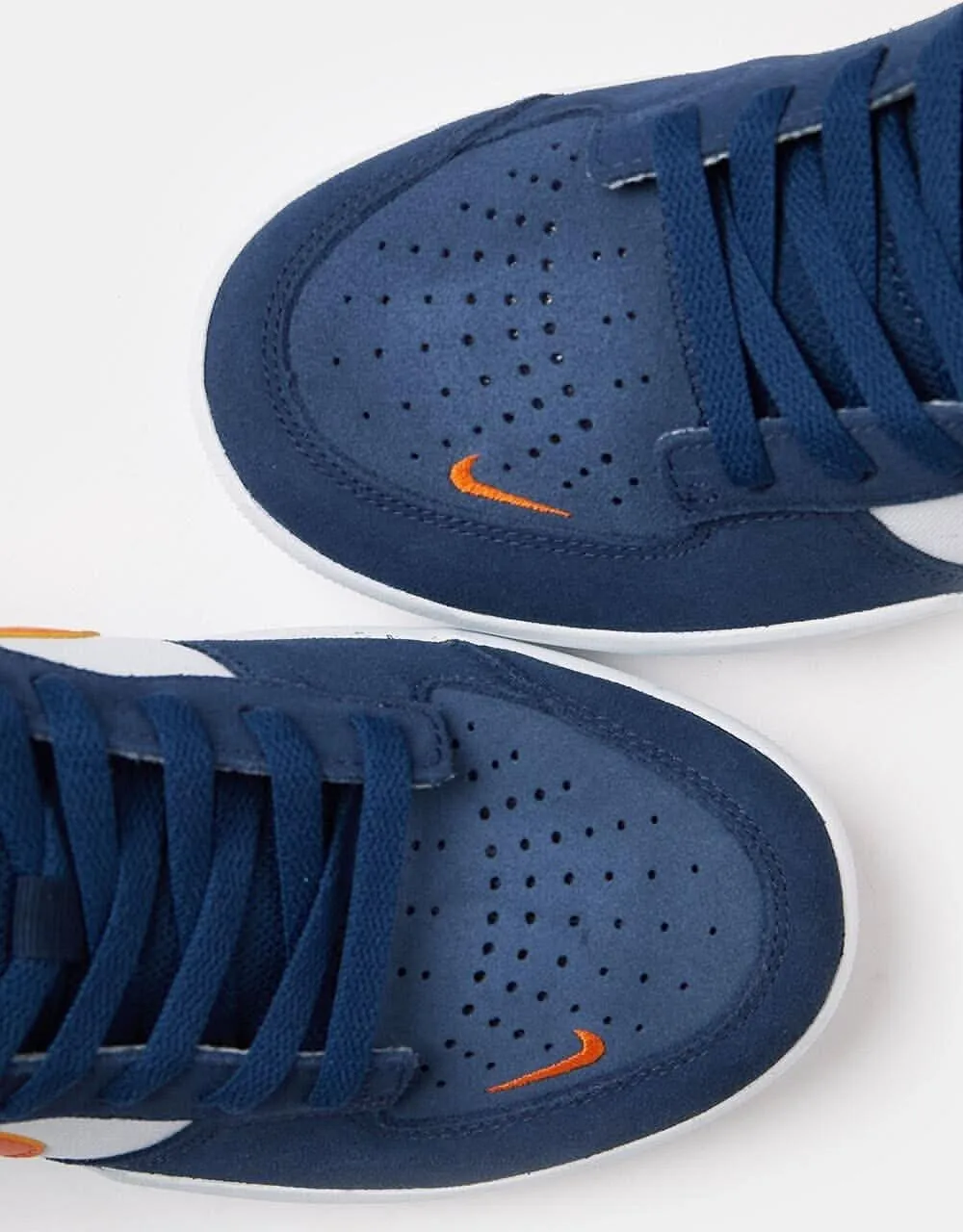 Nike SB Force 58 Skate Shoes - Midnight Navy/Safety Orange-White