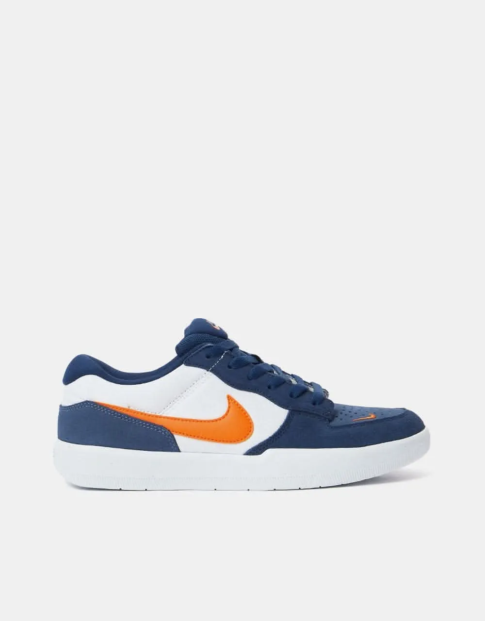 Nike SB Force 58 Skate Shoes - Midnight Navy/Safety Orange-White