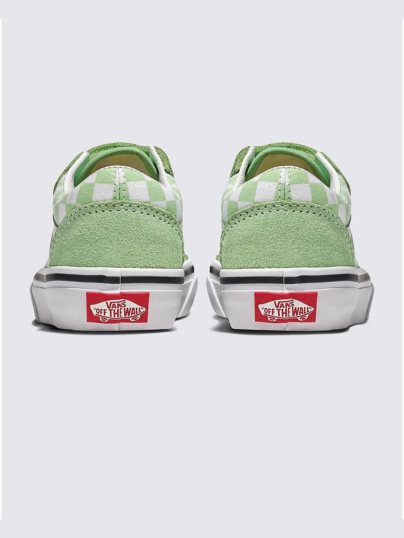 Old Skool V Color Theory Checkerboard Pistachio Green Shoes (Kids)