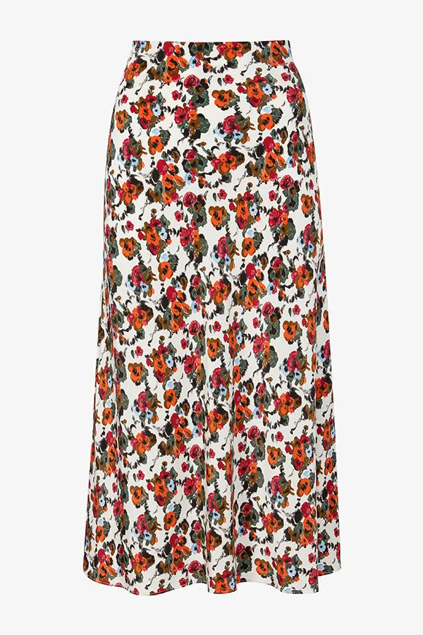 Orchard Skirt - Washable Silk :: Garden Print