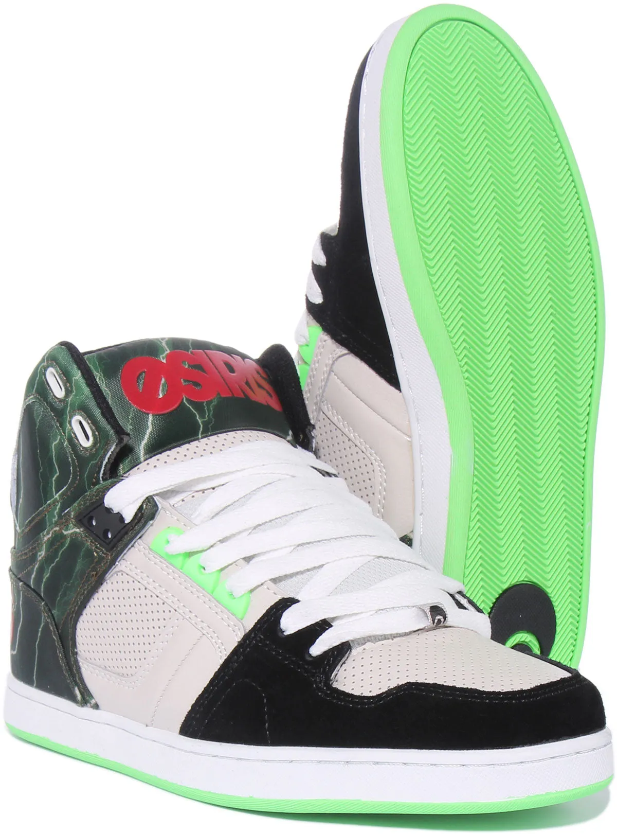 Osiris Nyc 83 Clk In White Green For Men