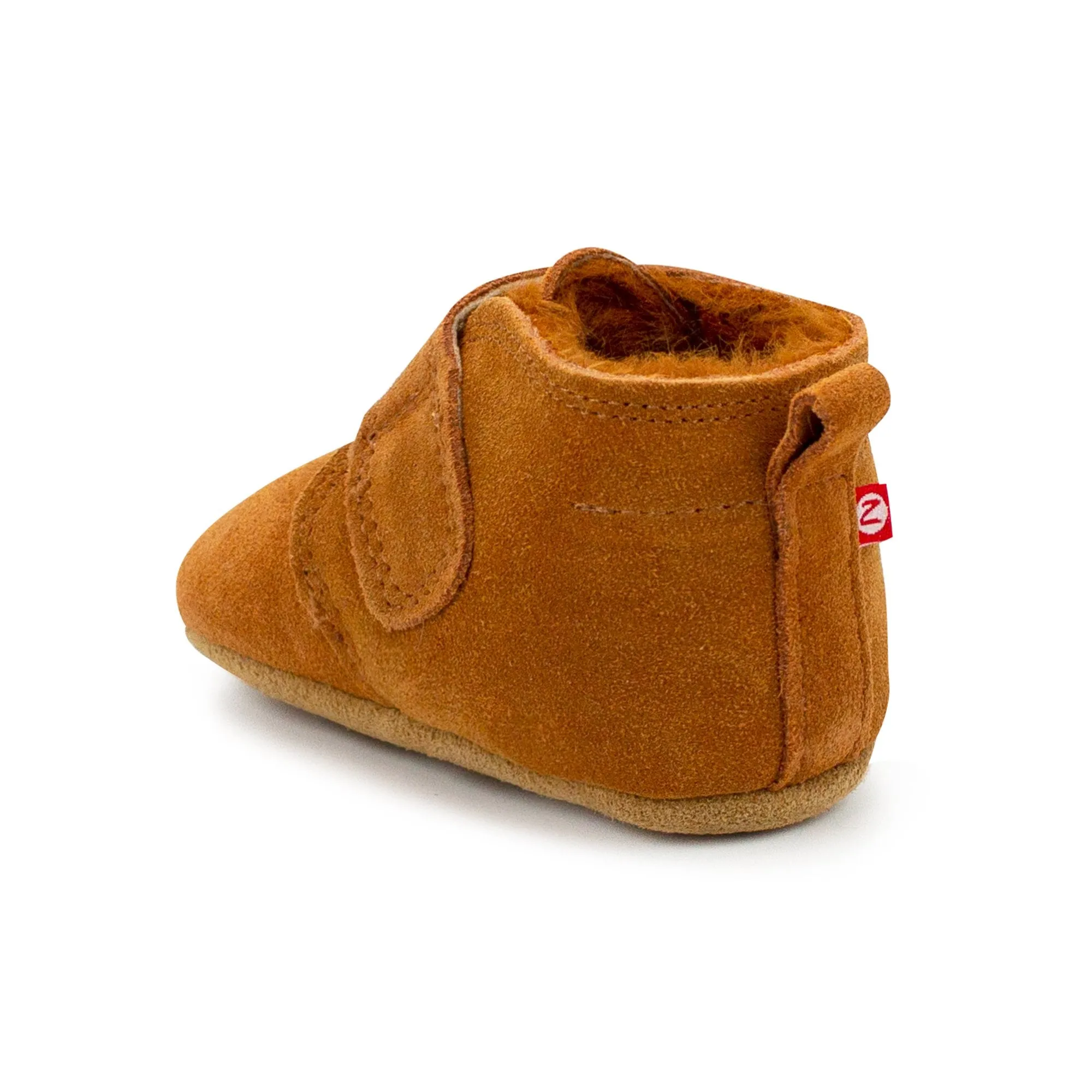 Pecan Leather Furry Lined Baby Shoe