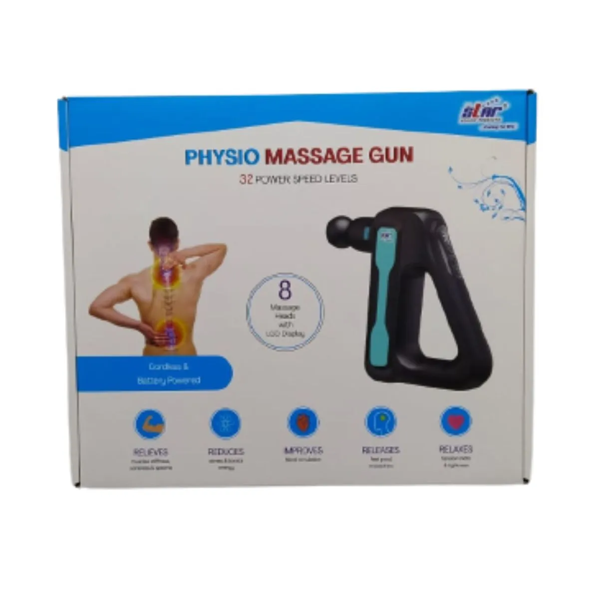 Physio Massage Gun with 8 attachments