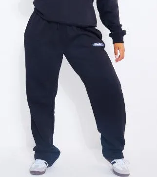 Plus Black Embroidered Studio Joggers