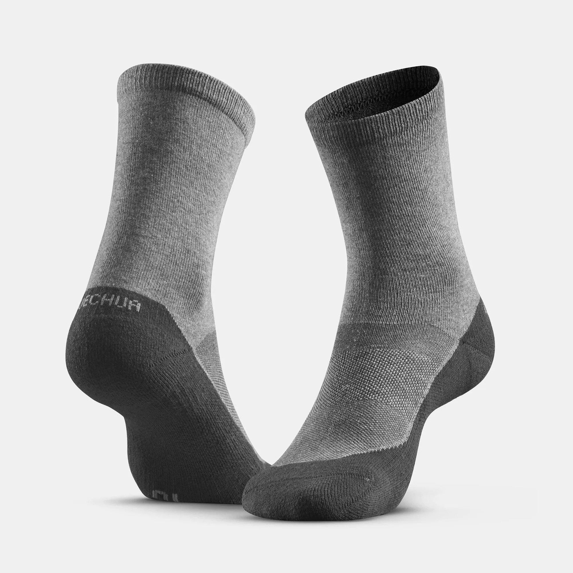 Quechua Sock Hike 50 High - Pack of 2 pairs - Grey