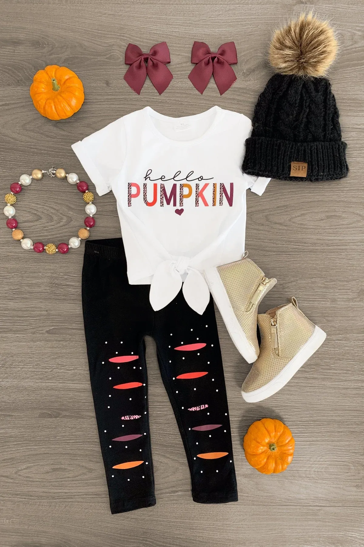 "Hello Pumpkin" Legging Set