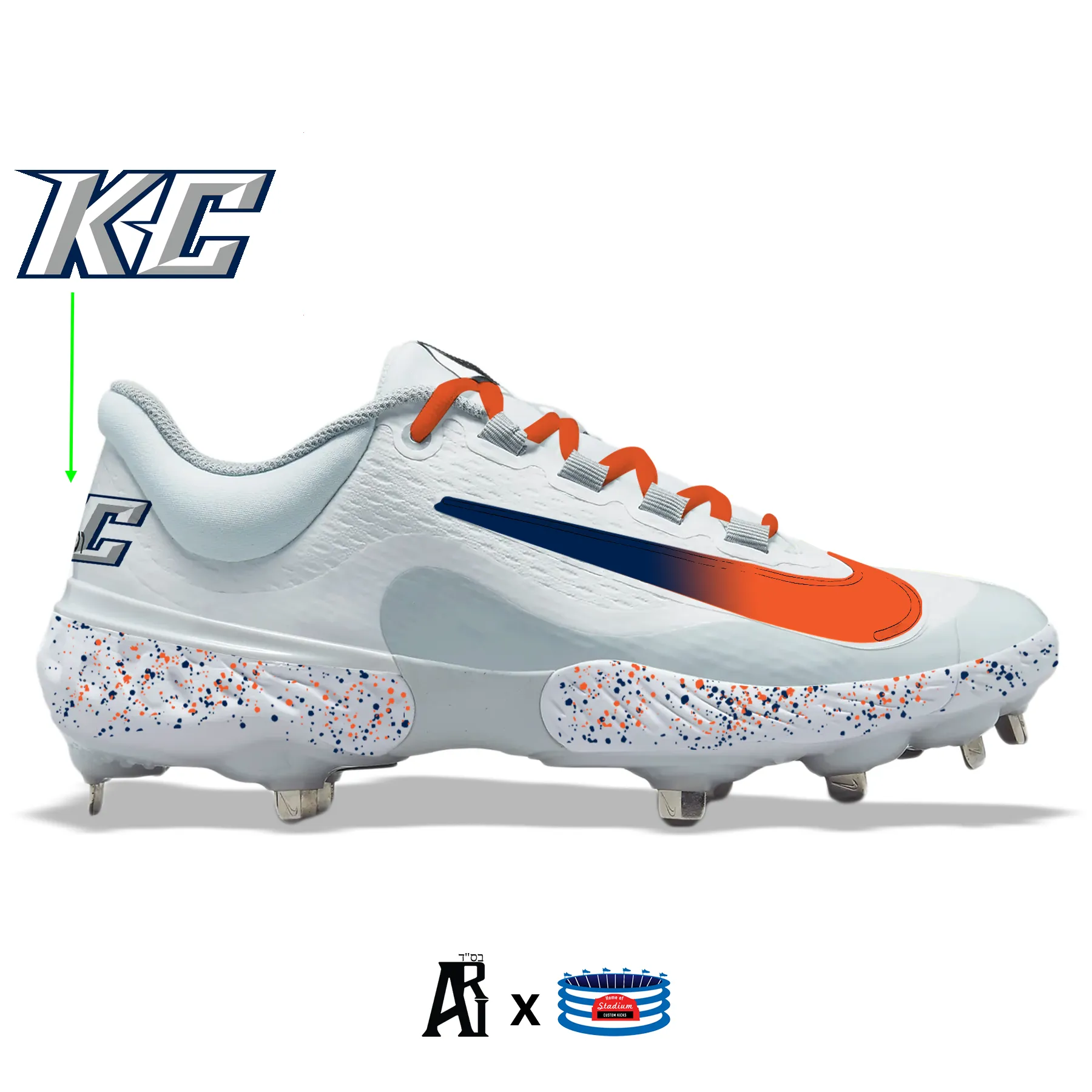 "Keystone College" Nike Alpha Huarache Elite 4 Low Cleats