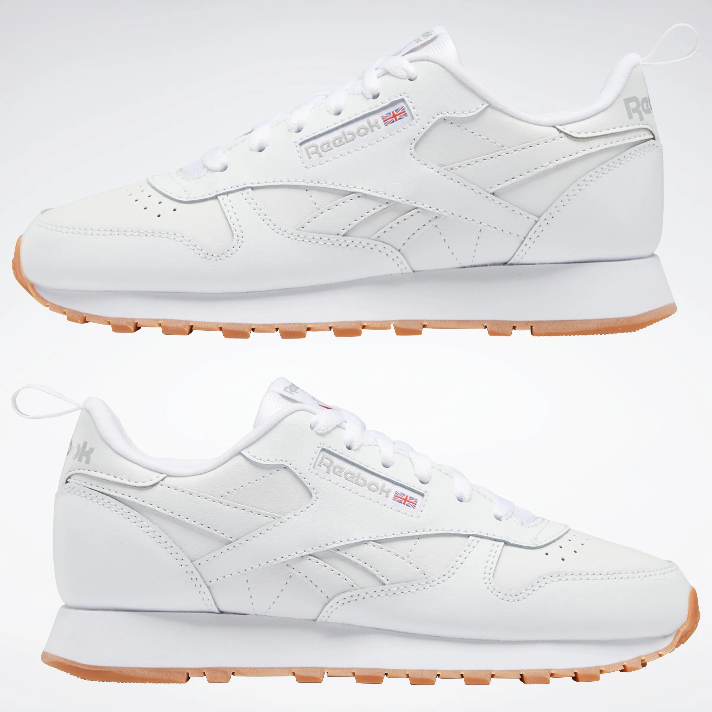 Reebok Footwear Kids Classic Leather Equal Fit Shoes Junior Ftwr White/Ftwr White/Pure Gre