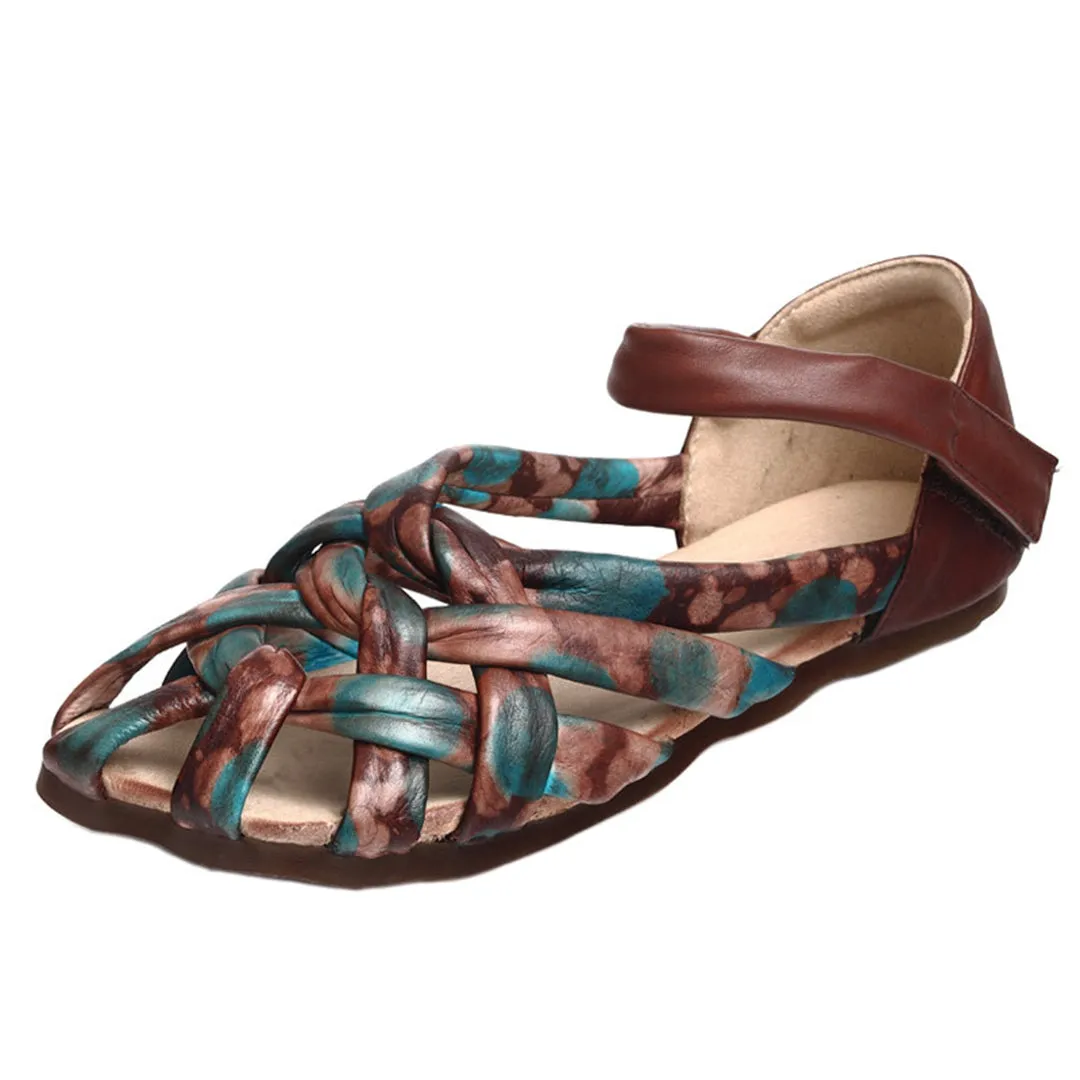 Retro Handmade Woven Leather Sandals