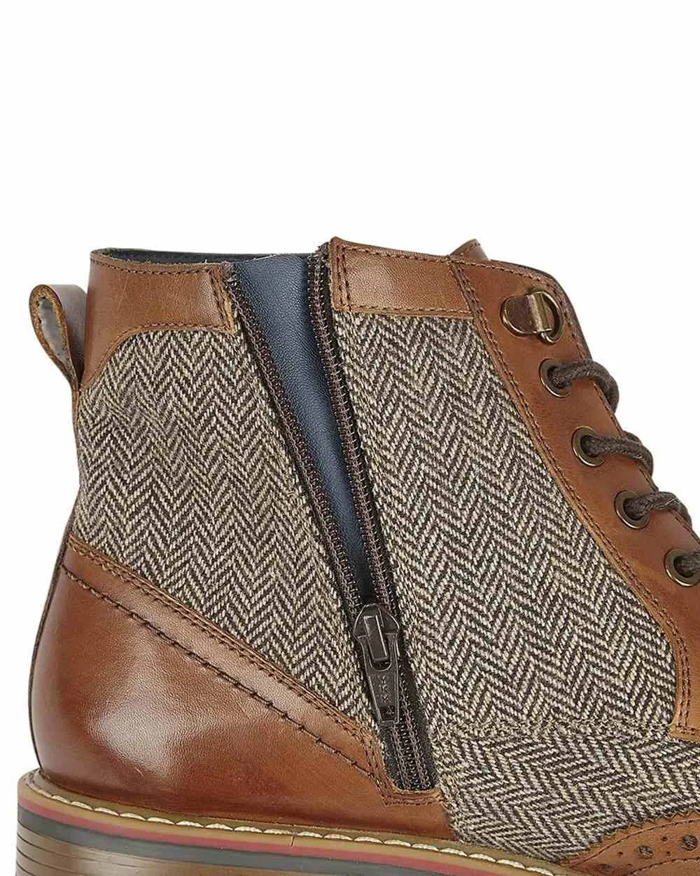 Roamers Mens 5 Eye Inside Zip Ankle Boots