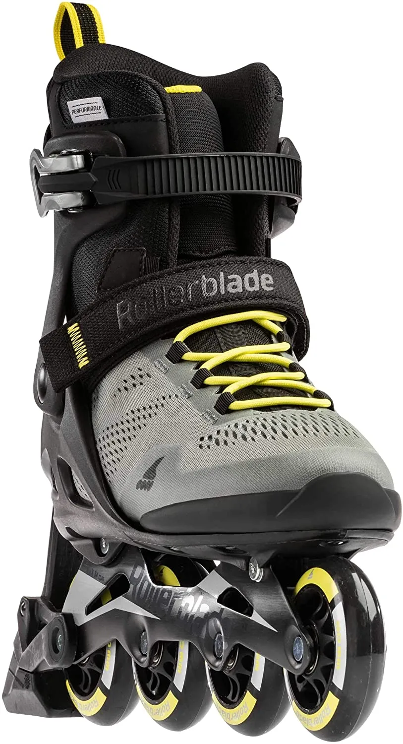 Rollerblade Macroblade 80 ABT Mens Silver/Neon Yellow 8.5