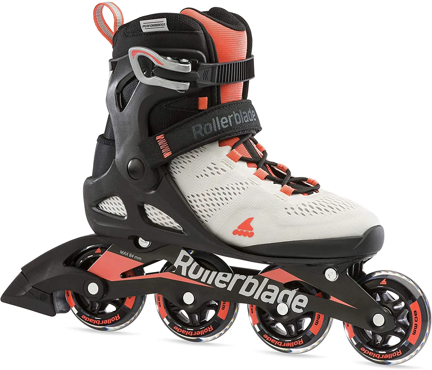 Rollerblade Macroblade 80 Womens Glacier Grey/Coral 10