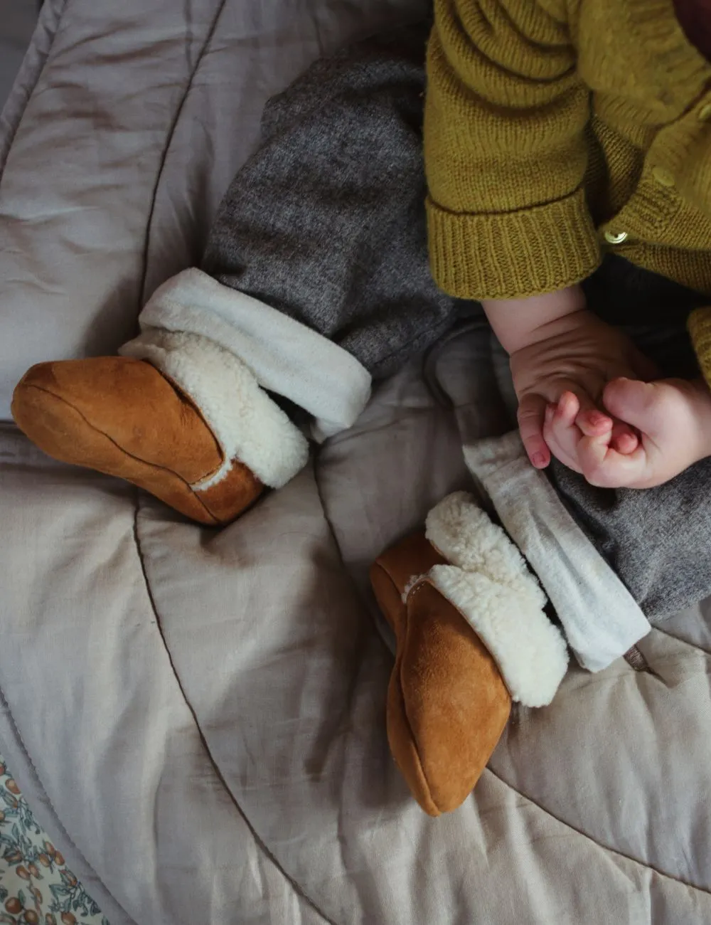 Shearling Bootie - Cognac