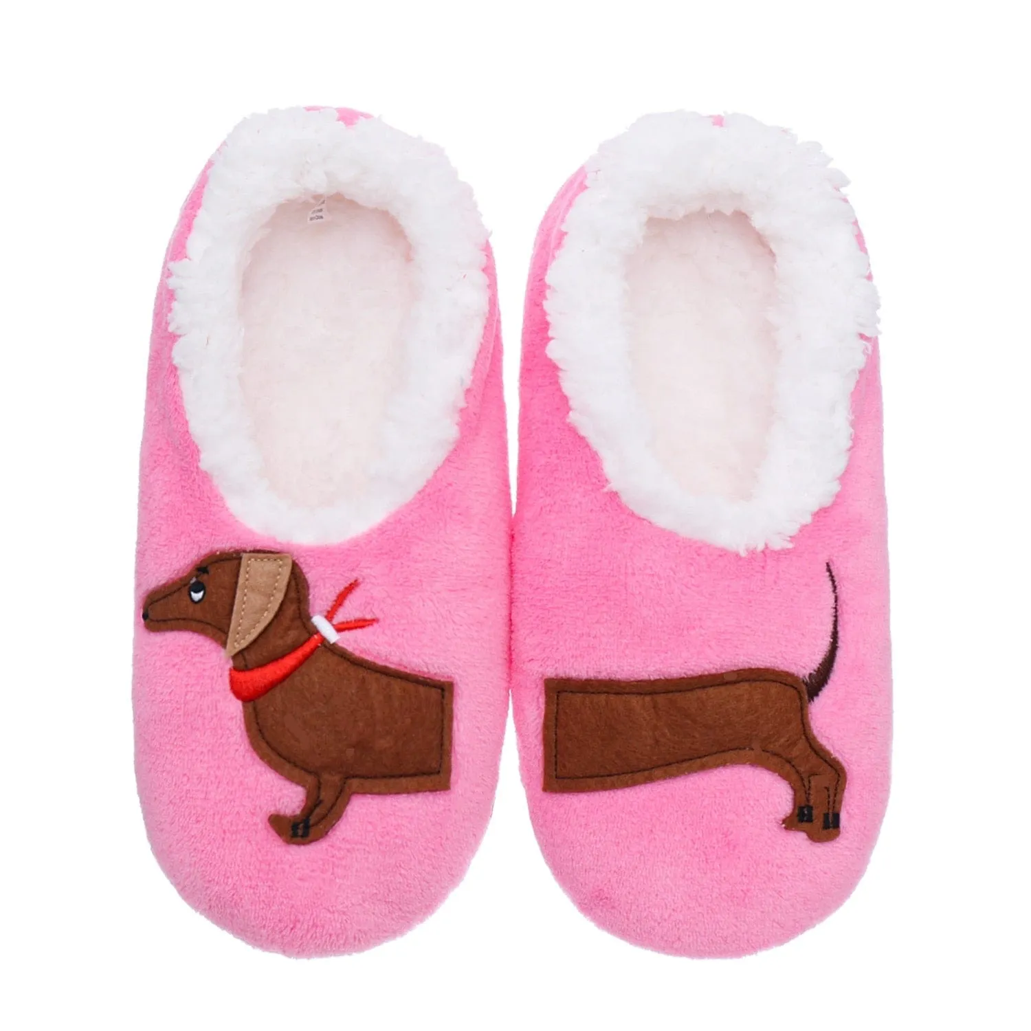 Sherpa-lined Dachshund Slippers