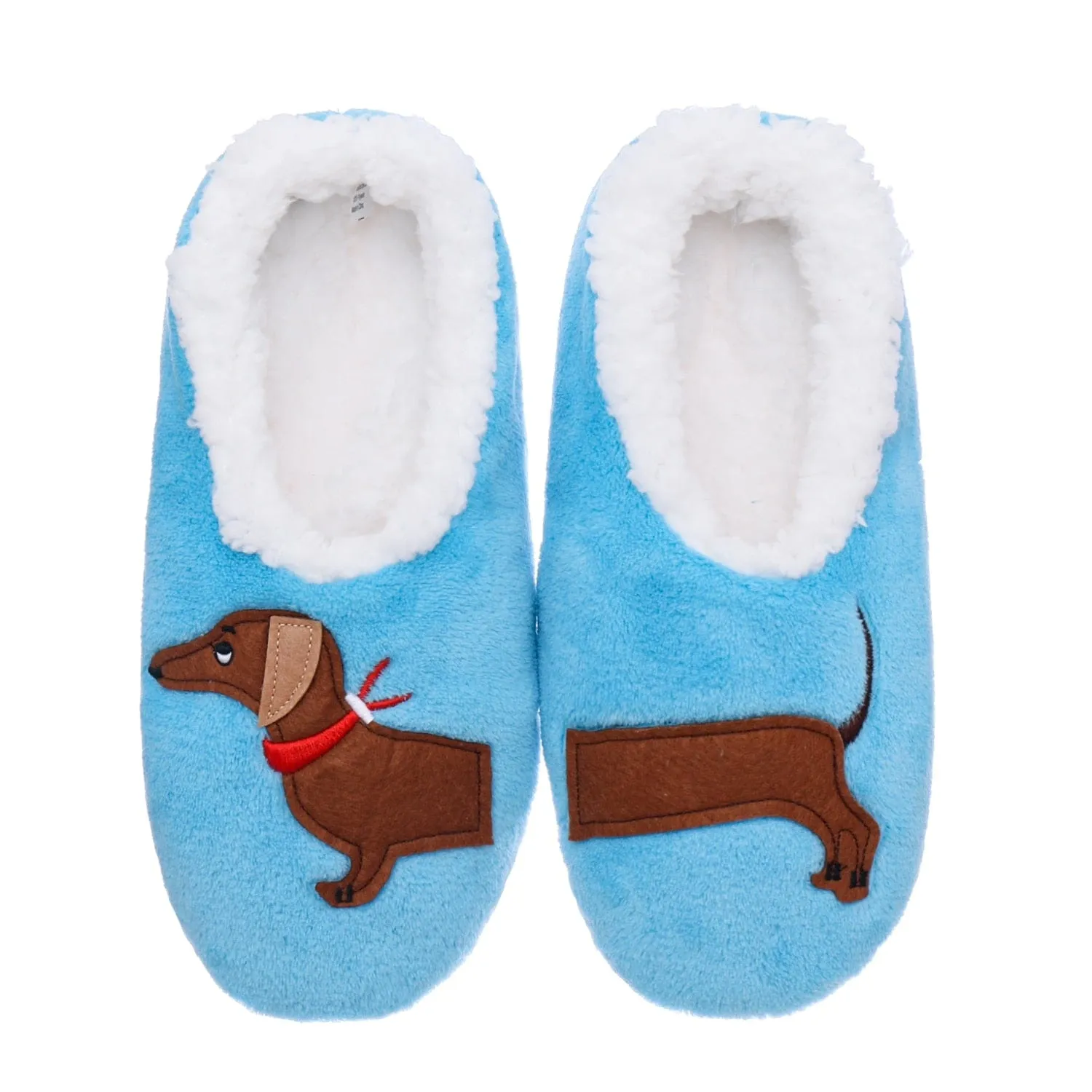 Sherpa-lined Dachshund Slippers