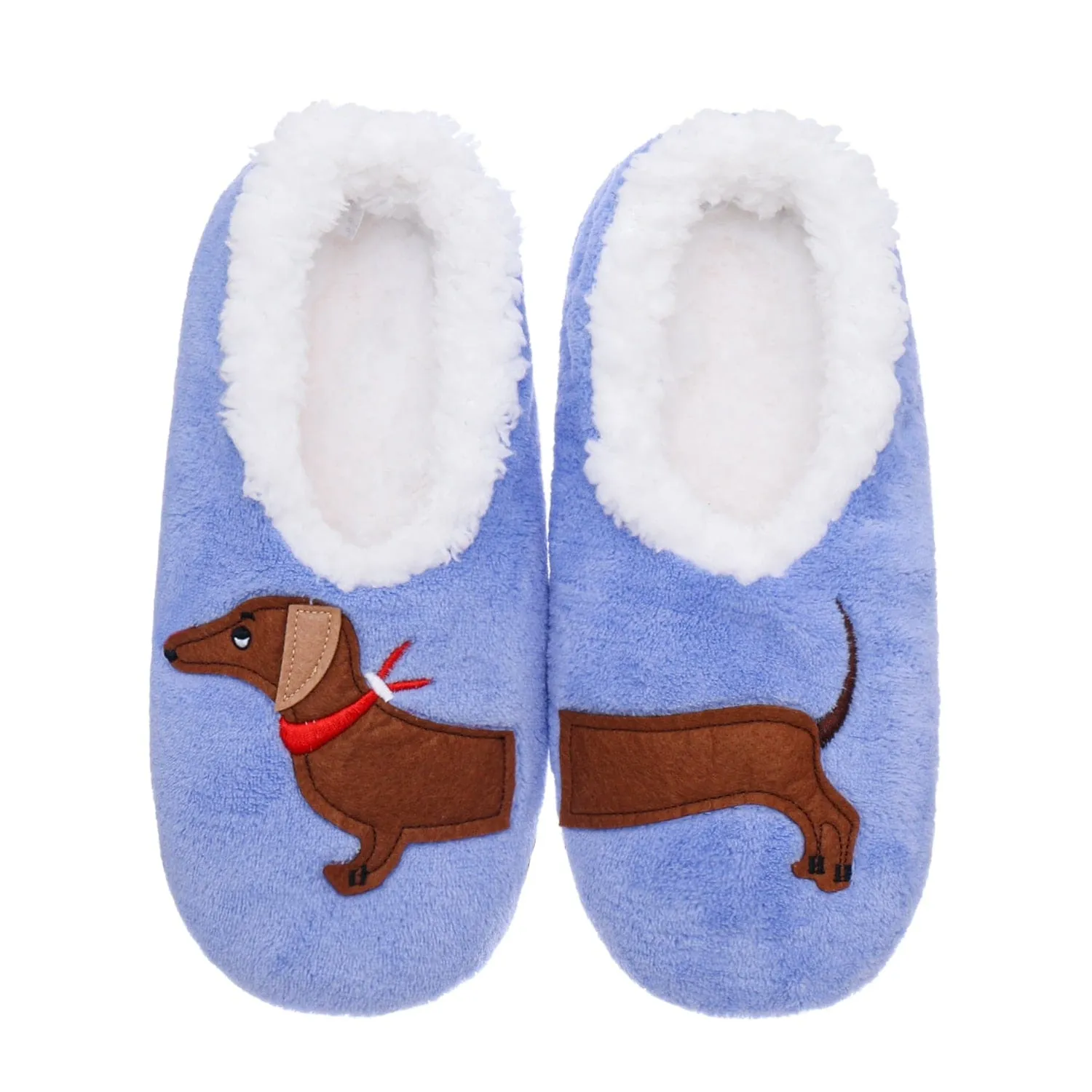 Sherpa-lined Dachshund Slippers